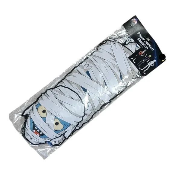 Lot of 2 Paper Jointed Halloween Character Decorations Skeleton Pirate Mummy New - Picture 6 of 15